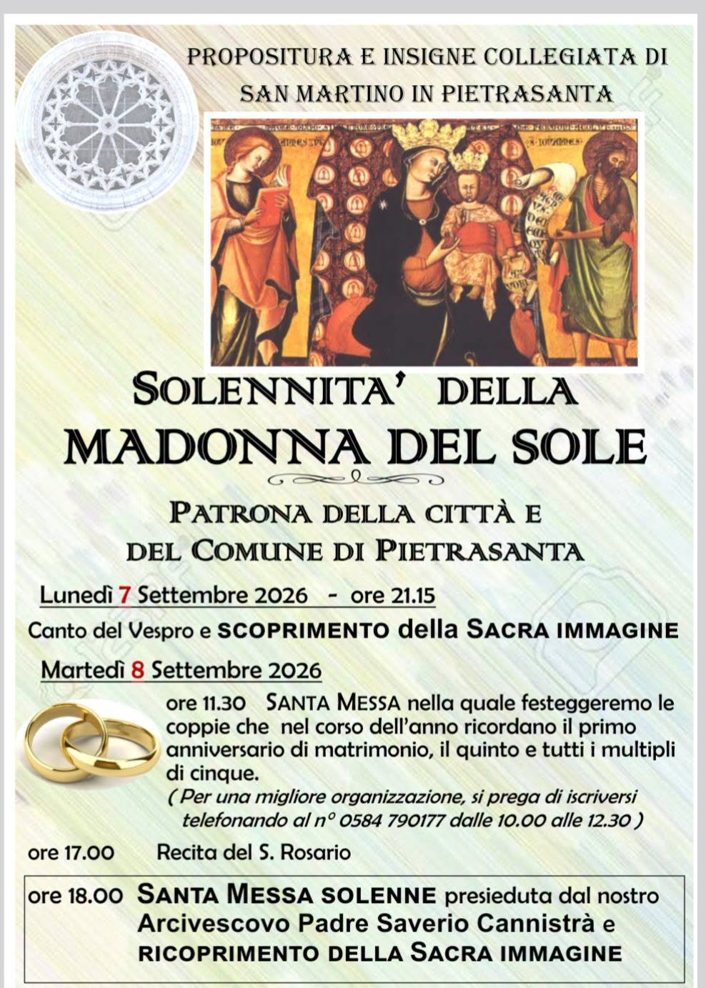 SOLENNITÀ DELLA MADONNA DEL SOLE