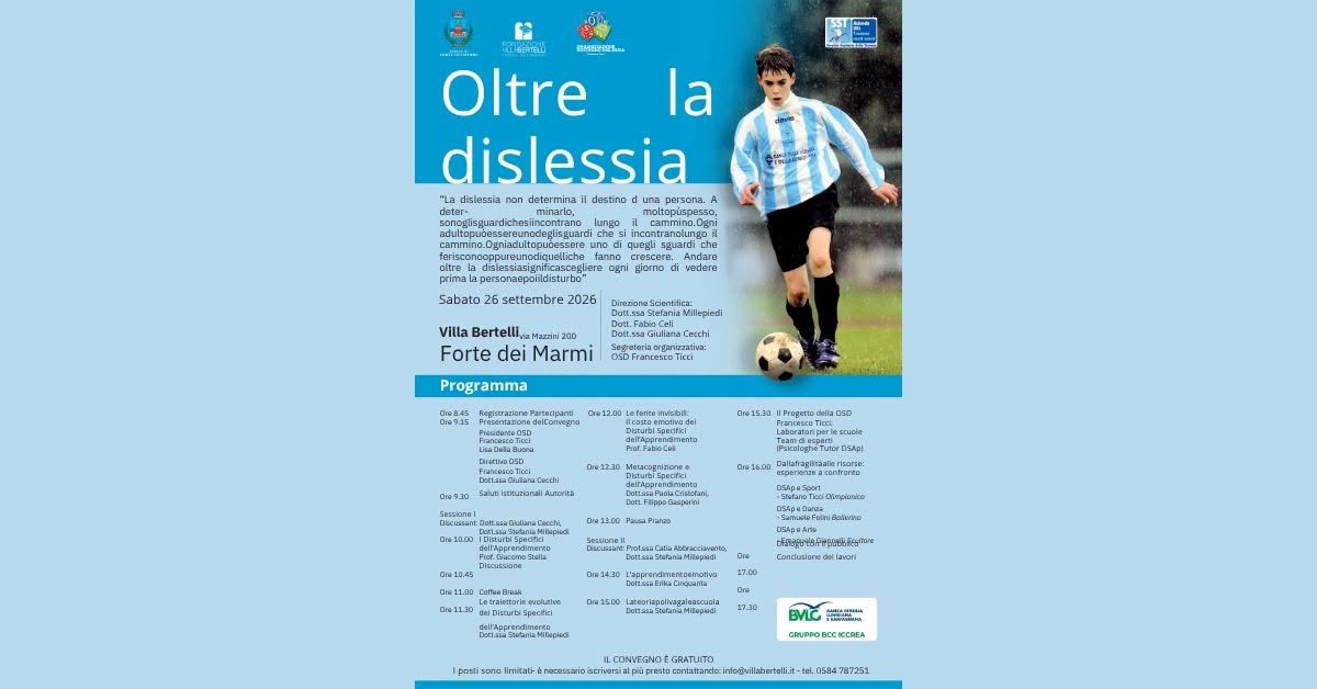 “OLTRE LA DISLESSIA”